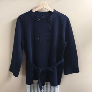 J. Crew Navy Blue Double Breasted Sweater - L